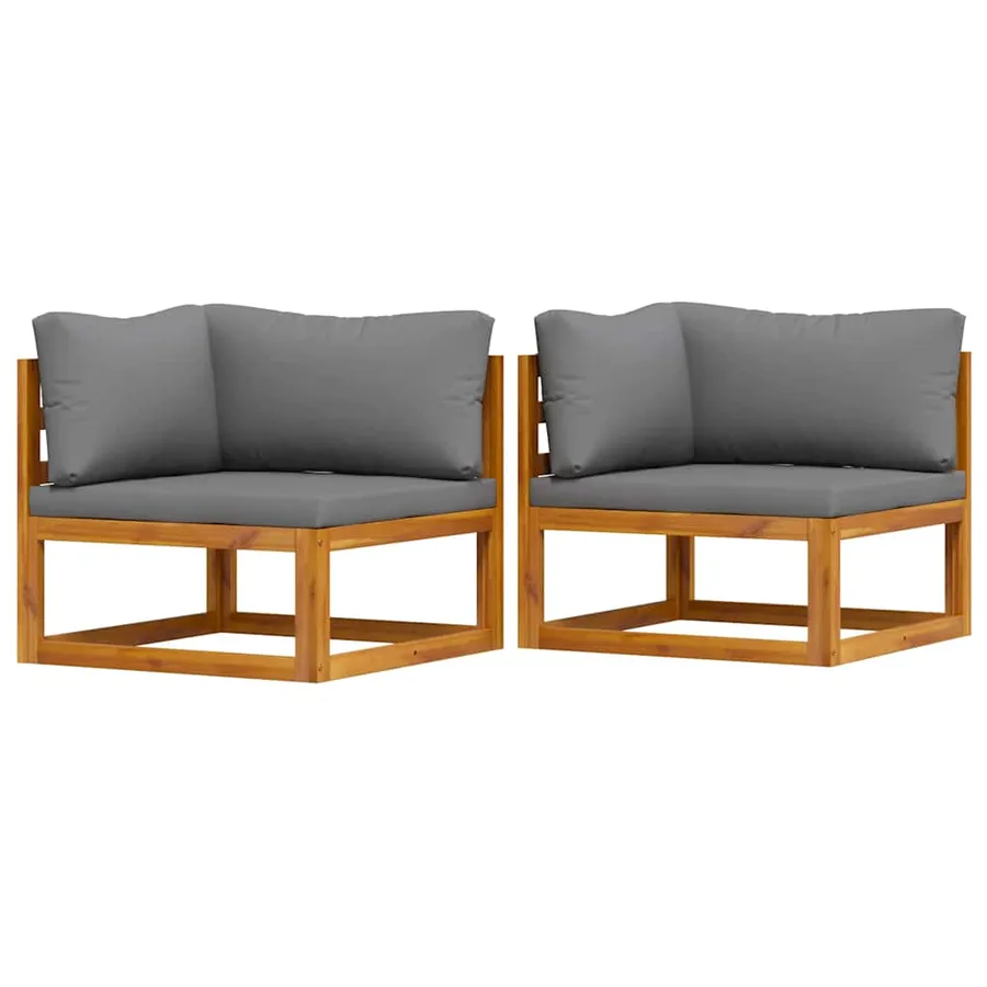 Sectional corner sofas 2 pcs with cushions Dark grey - 2