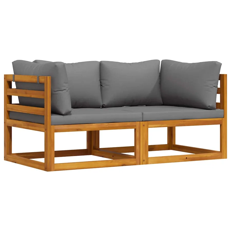 Sectional corner sofas 2 pcs with cushions Dark grey - 4