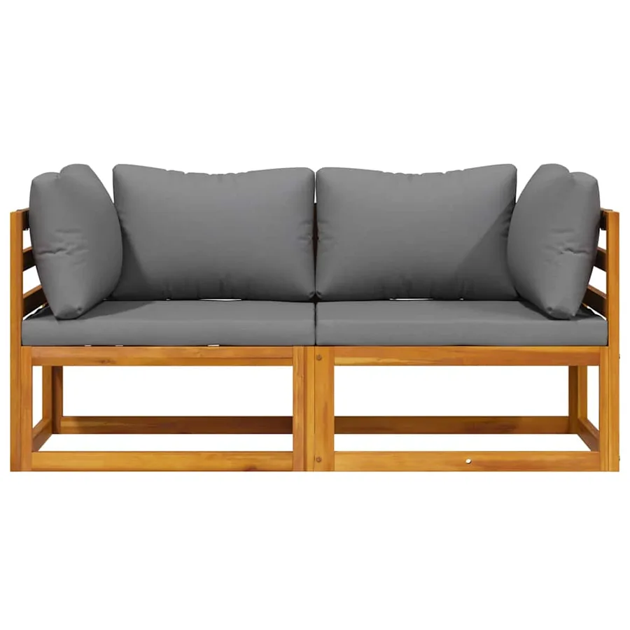 Sectional corner sofas 2 pcs with cushions Dark grey - 6