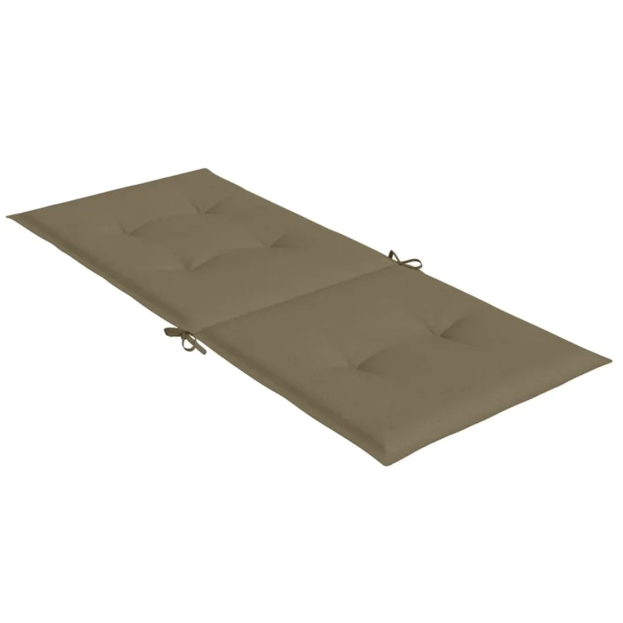 Coussins de chaise à dossier haut lot de 4 taupe mélangé tissu - 6