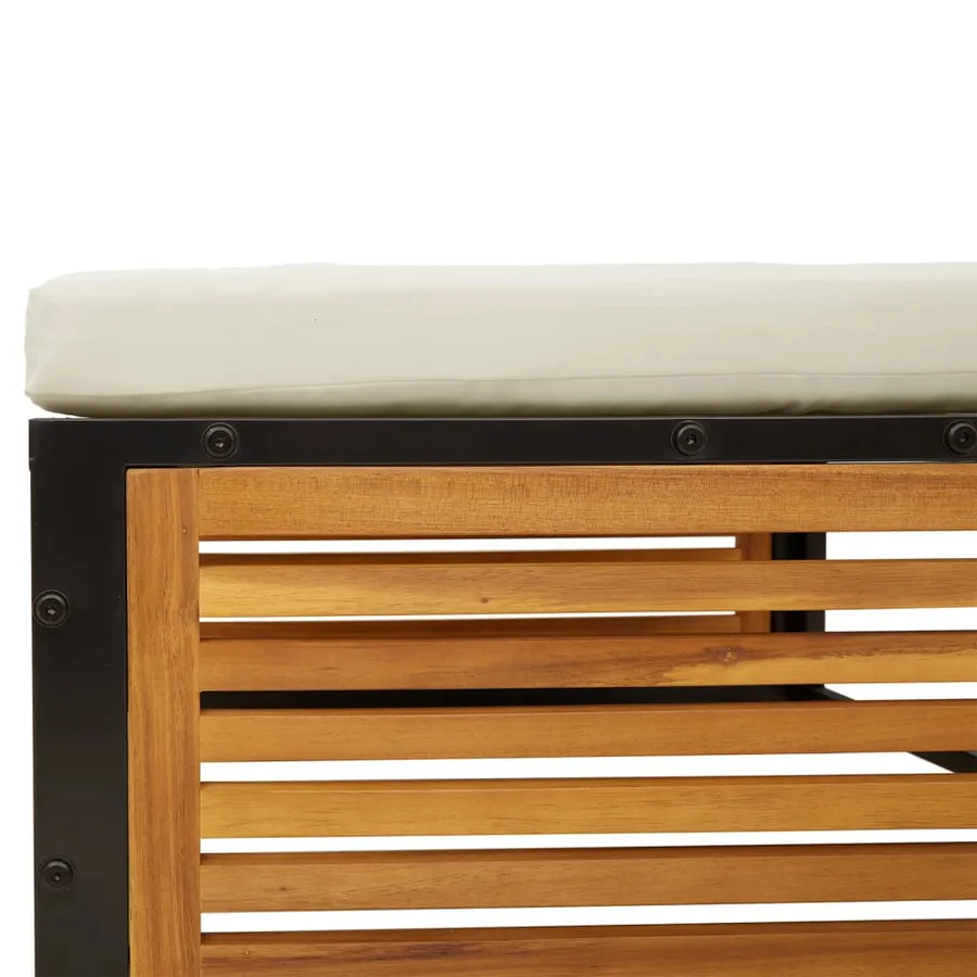 Salon de jardin avec coussins 8 pcs bois massif d'acacia - 12