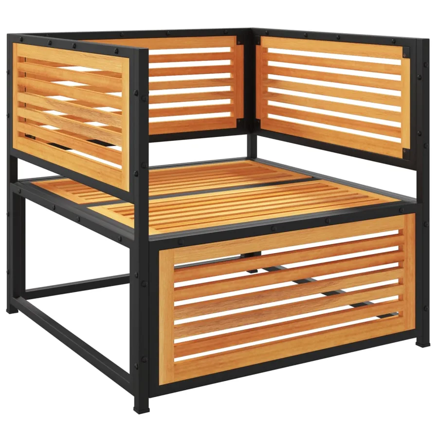 Chaise de jardin avec coussins bois massif d'acacia - 5