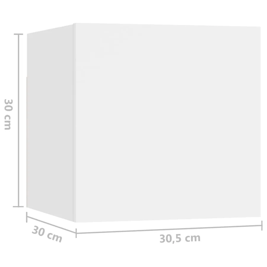 Tables de chevet 2 pcs Blanc 30,5x30x30 cm Bois d'ingénierie - 11