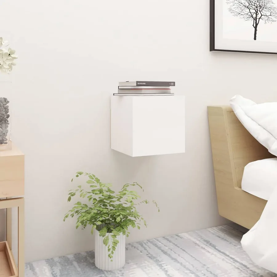 Tables de chevet 2 pcs Blanc 30,5x30x30 cm Bois d'ingénierie - 2