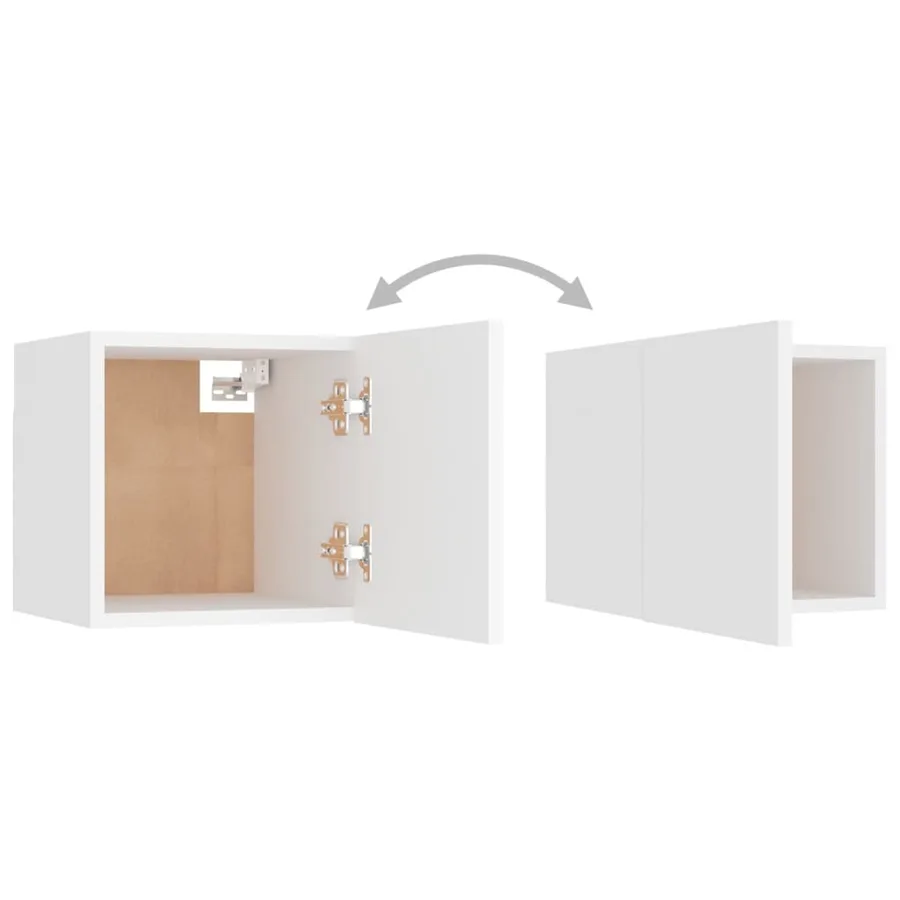 Tables de chevet 2 pcs Blanc 30,5x30x30 cm Bois d'ingénierie - 9