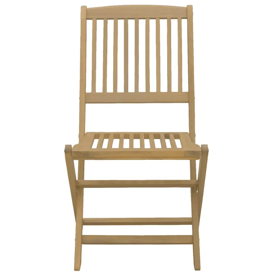 Chaises pliables de jardin lot de 2 bois massif d'acacia - 5