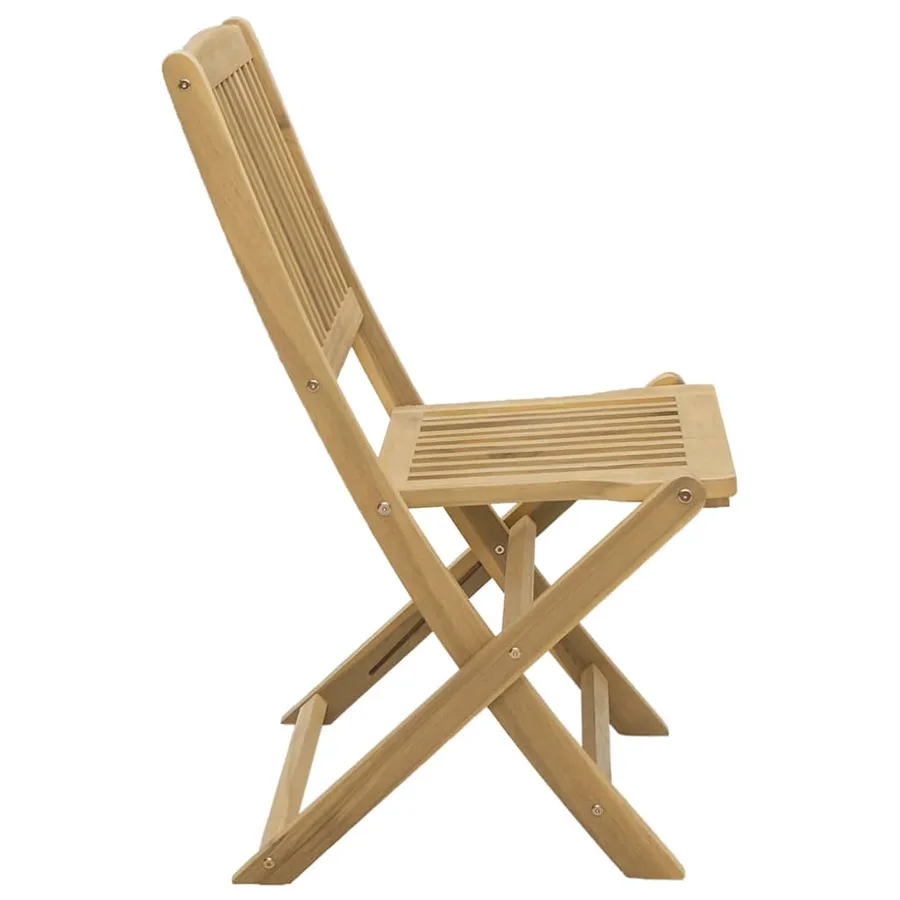 Chaises pliables de jardin lot de 2 bois massif d'acacia - 6