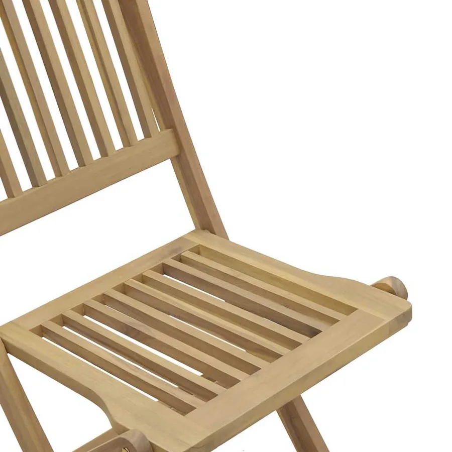 Chaises pliables de jardin lot de 2 bois massif d'acacia - 9