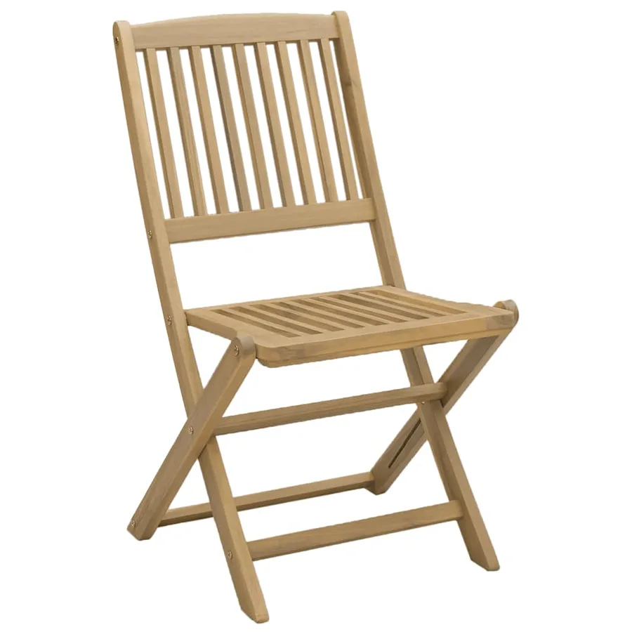 Chaises de jardin pliantes lot de 6 44x50x88 cm bois d'acacia - 4