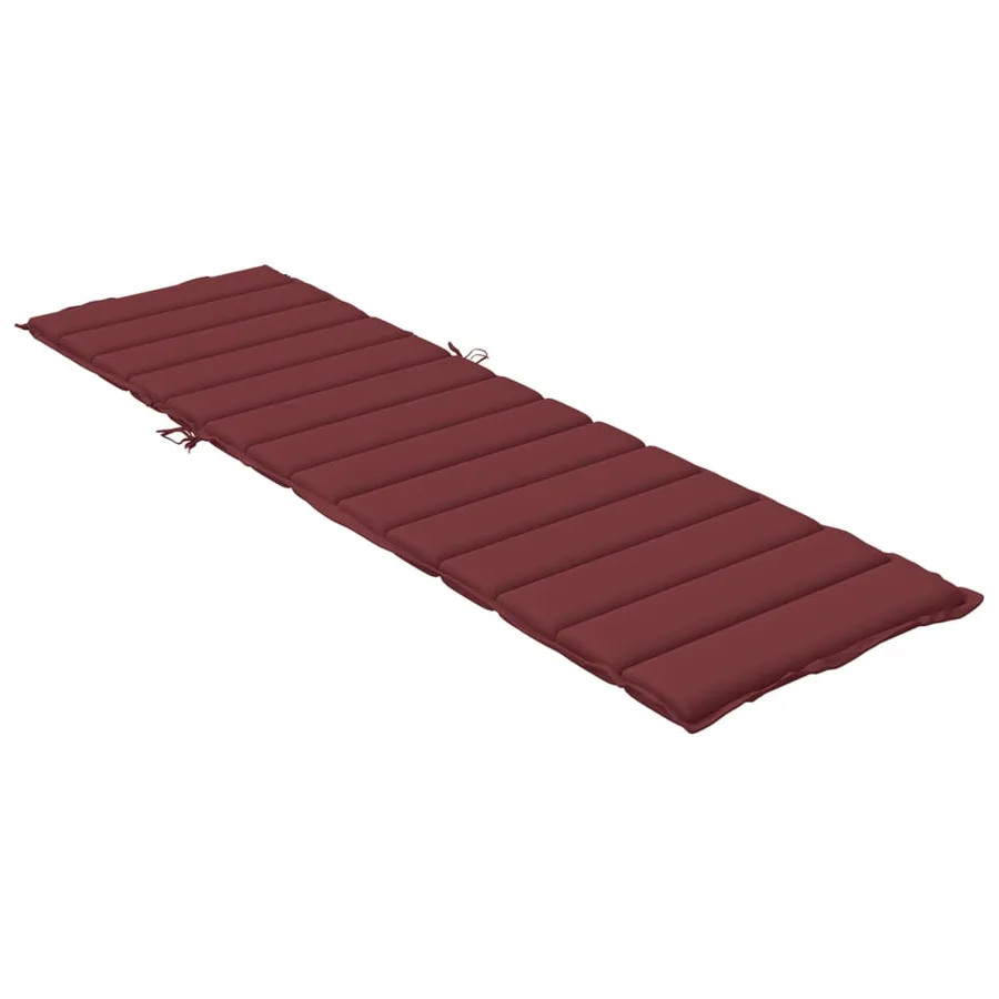 Coussin de chaise longue rouge bordeaux mélangé 200x50x4 cm - 4