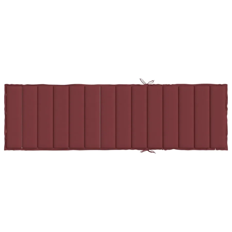 Coussin de chaise longue rouge bordeaux mélangé 200x50x4 cm - 5