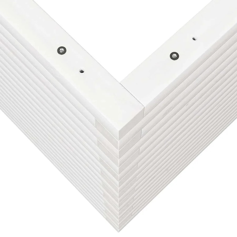 Jardinière blanc 110x60x68,5 cm bois de pin massif - 8