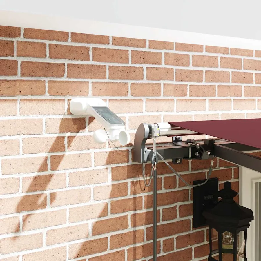 Auvent rétractable automatique avec LED bordeaux 400x300 cm - 4