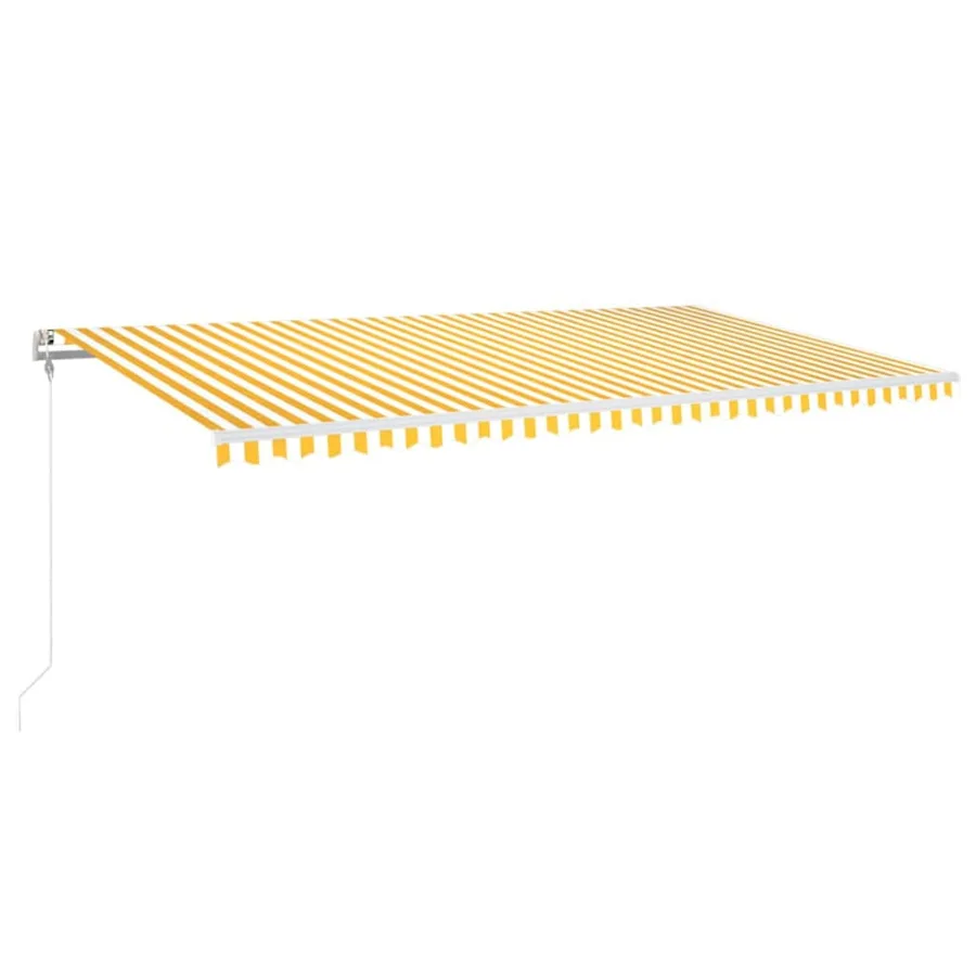 Auvent rétractable automatique 600x350 cm Jaune et blanc - 2