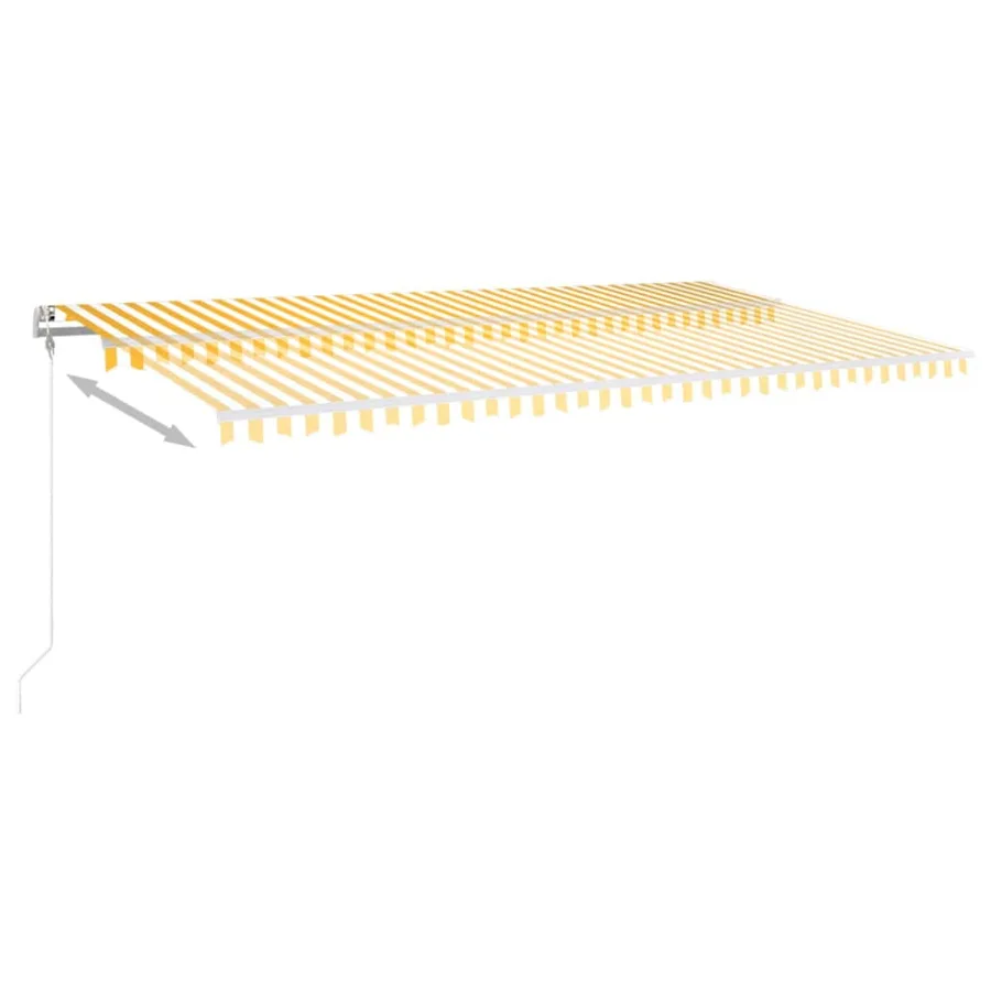 Auvent rétractable automatique 600x350 cm Jaune et blanc - 3