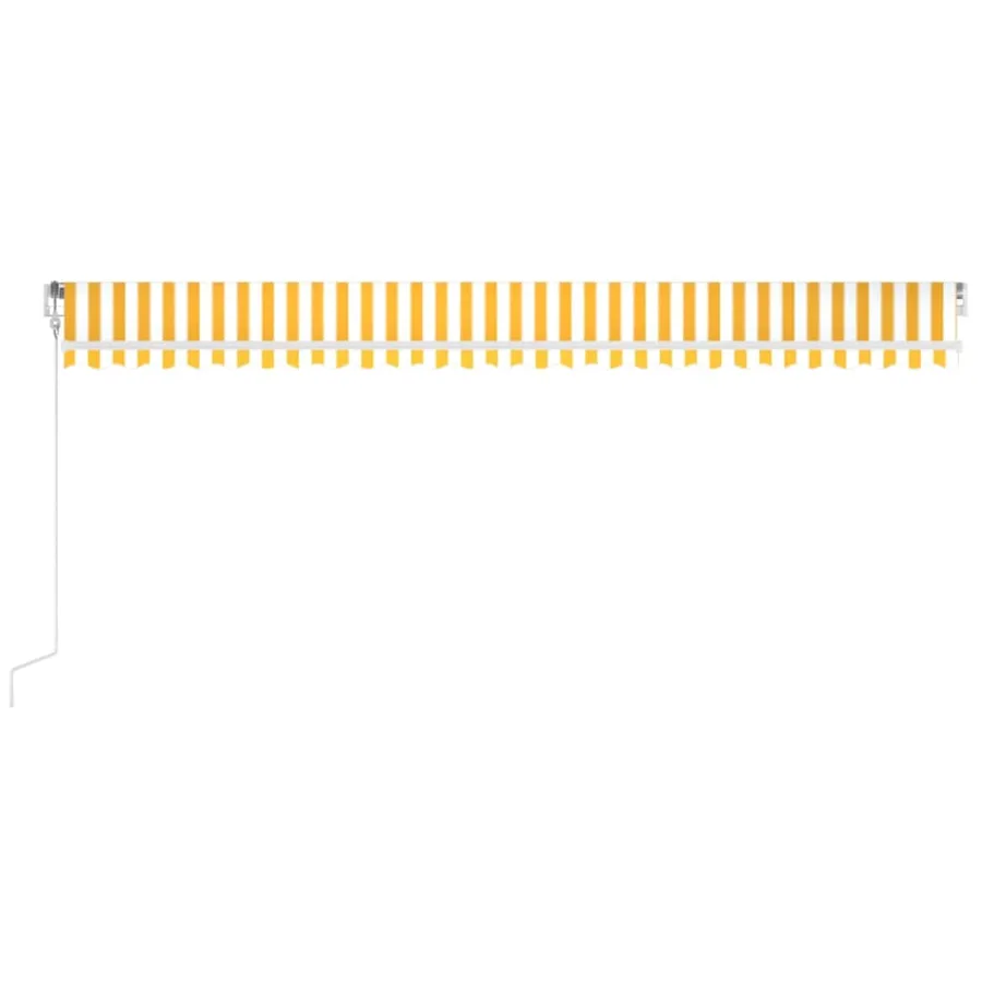 Automatic retractable awning 600x350 cm Yellow and white - 4
