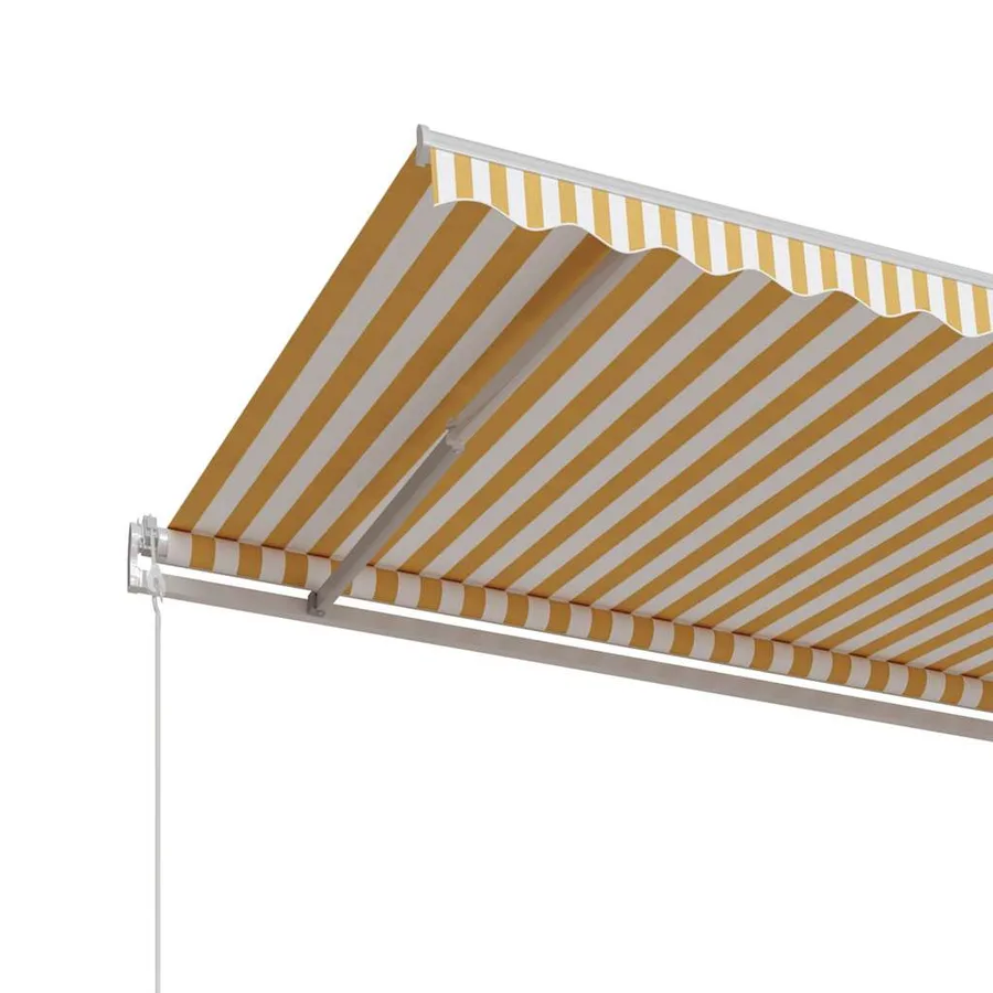 Auvent rétractable automatique 600x350 cm Jaune et blanc - 5