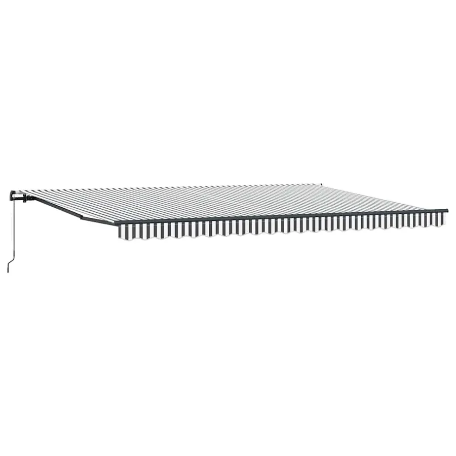 Auvent manuel rétractable anthracite et blanc 500x300 cm - 2