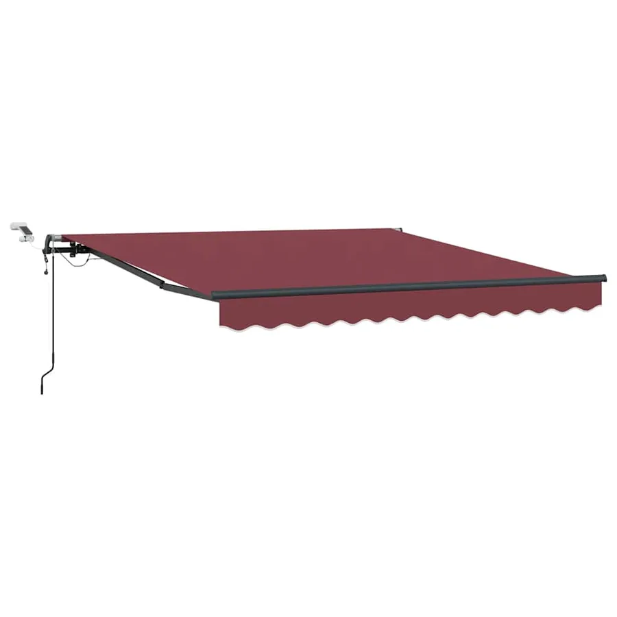 Auvent rétractable automatique avec LED bordeaux 300x250 cm - 2