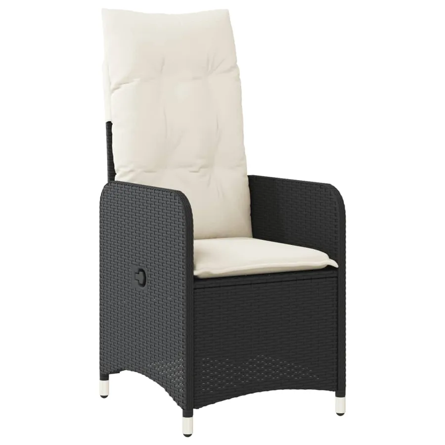 Chaises inclinables de jardin lot de 2 et table résine tressée - 4