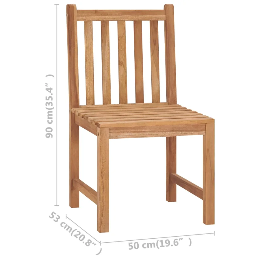 Chaises de jardin lot de 4 avec coussins Bois de teck massif - 11