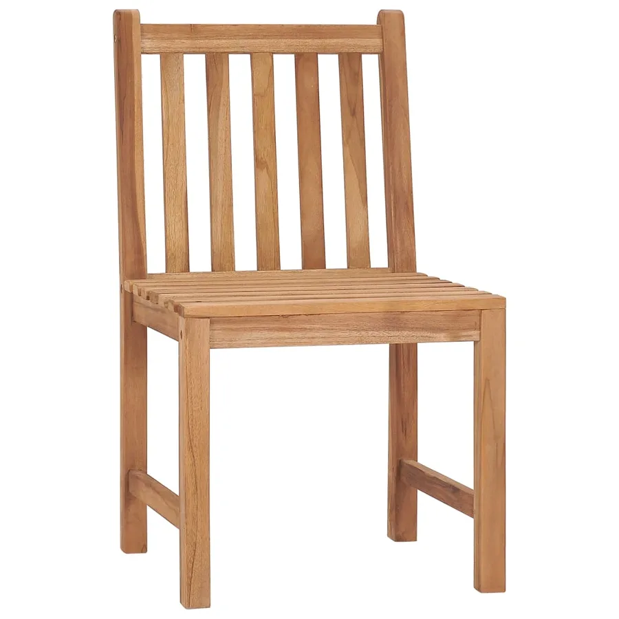 Chaises de jardin lot de 4 avec coussins Bois de teck massif - 4