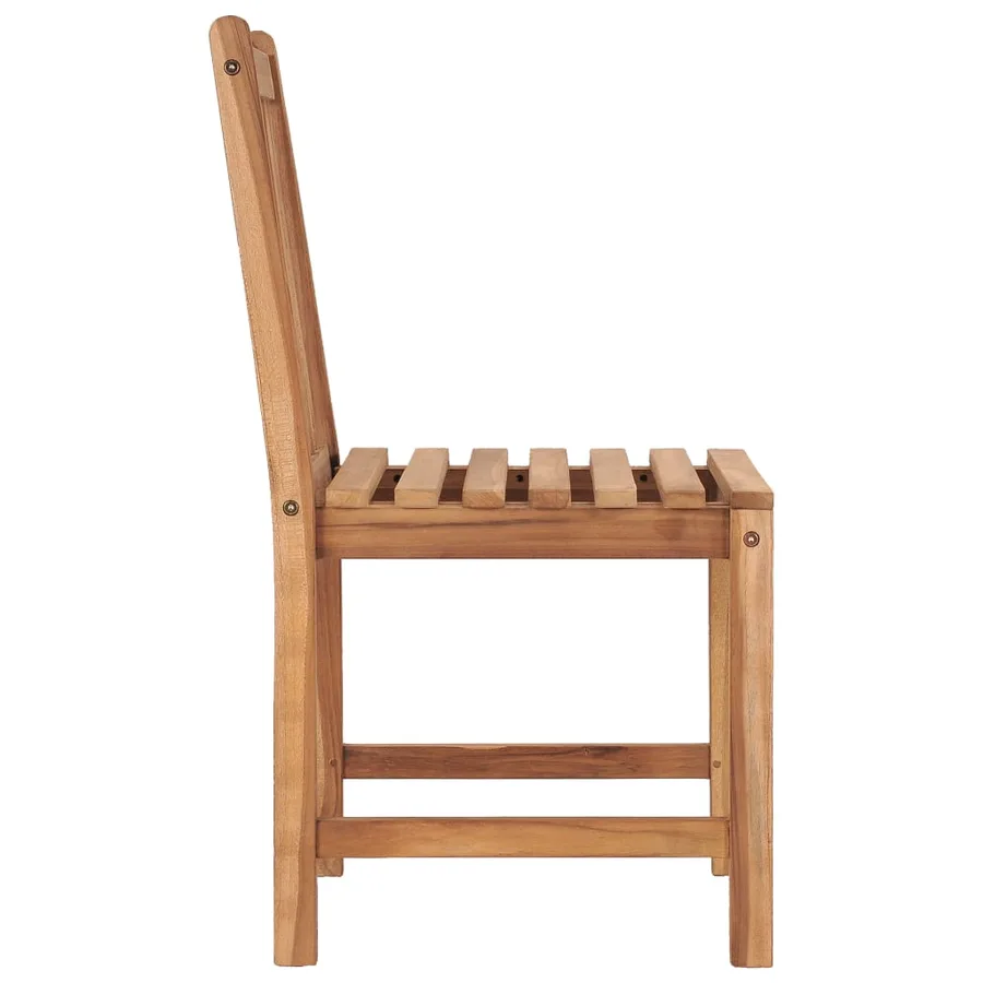 Chaises de jardin lot de 4 avec coussins Bois de teck massif - 5