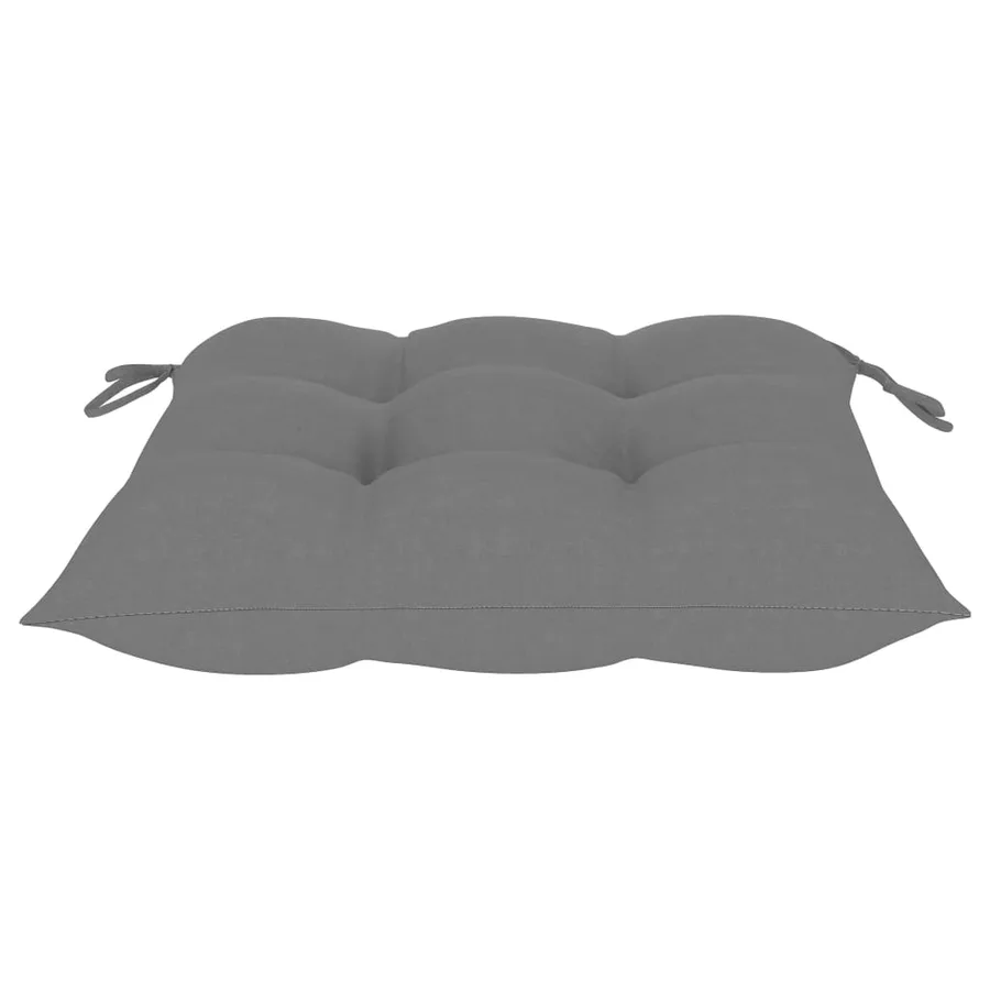 Chaises de jardin lot de 4 avec coussins Bois de teck massif - 8