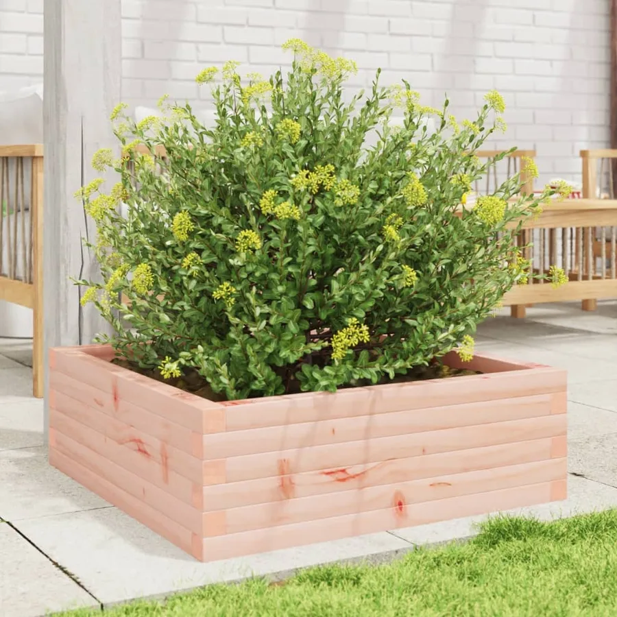 Jardinière 70x70x23 cm bois massif douglas - 3