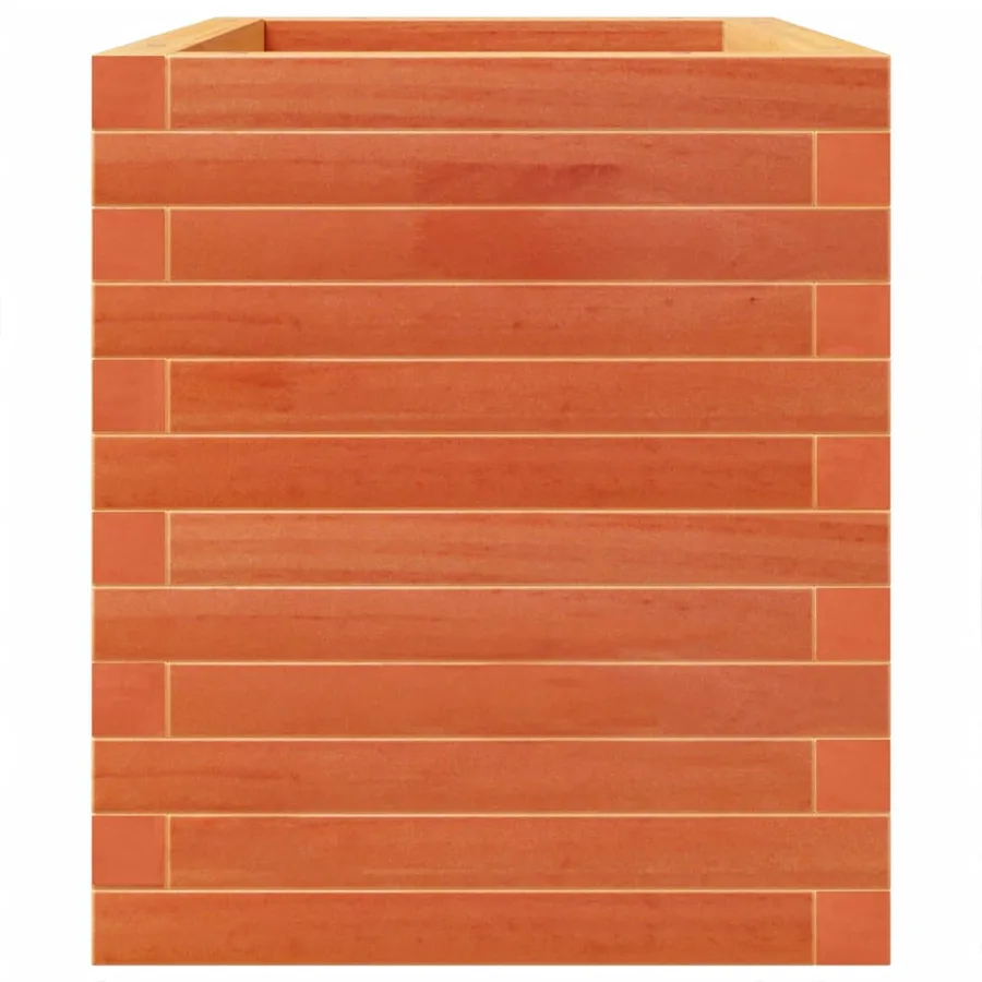 Jardinière cire marron 70x40x49,5 cm bois de pin massif - 6
