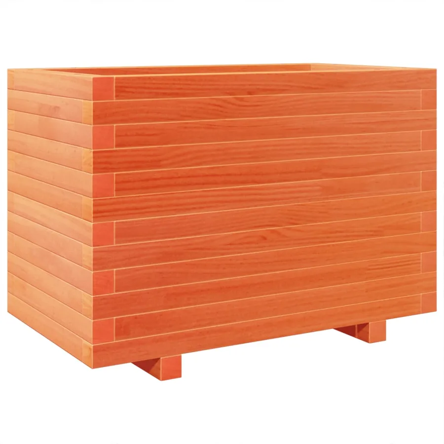 Jardinière cire marron 70x40x49,5 cm bois de pin massif - 7