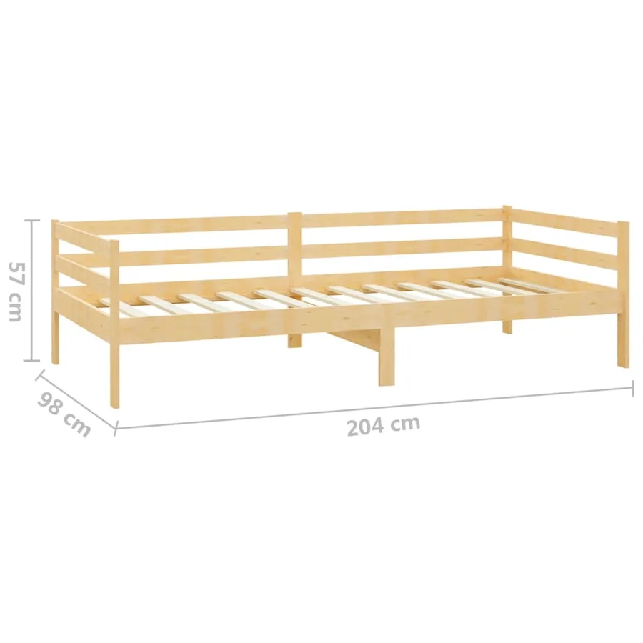 Lit de repos avec matelas 90x200 cm Bois de pin massif - 10