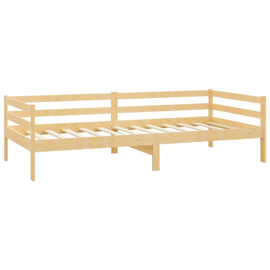 Lit de repos avec matelas 90x200 cm Bois de pin massif - 5
