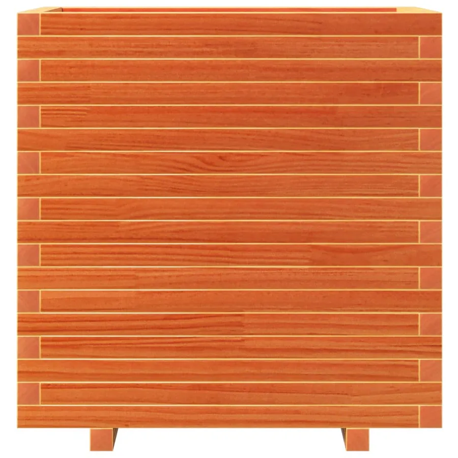 Jardinière cire marron 70x40x72,5 cm bois de pin massif - 5