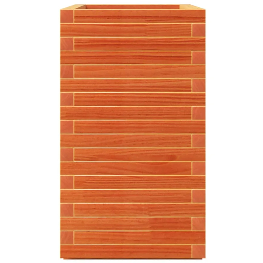 Jardinière cire marron 70x40x72,5 cm bois de pin massif - 6