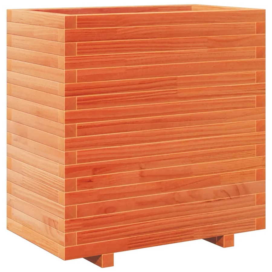 Jardinière cire marron 70x40x72,5 cm bois de pin massif - 7