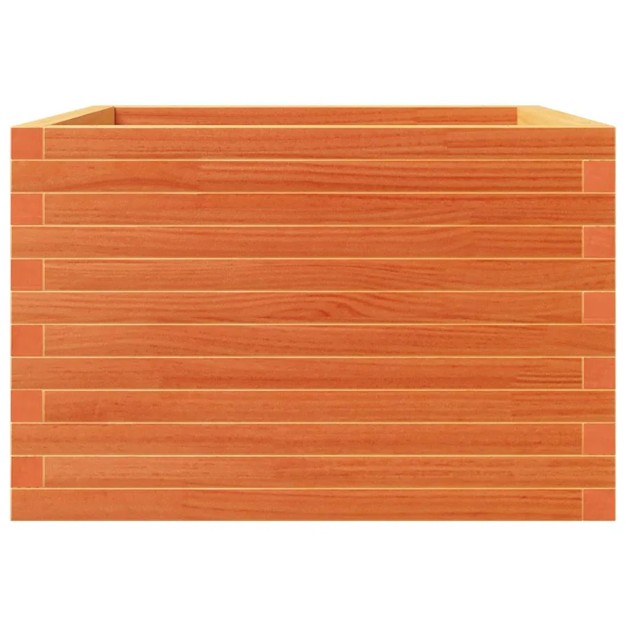 Jardinière cire marron 70x70x46 cm bois de pin massif - 6