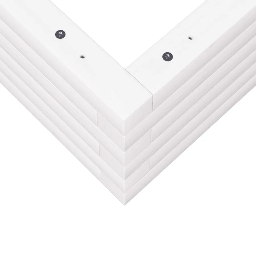 Jardinière blanc 60x60x23 cm bois de pin massif - 8