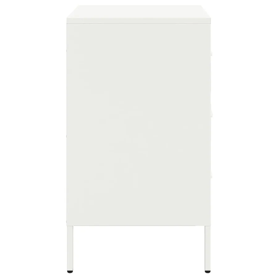 Tables de chevet 2 pcs blanc 36x39x68 cm acier - 7