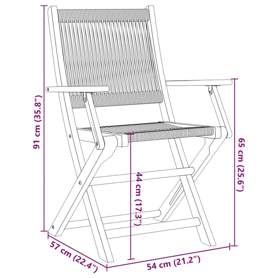Ensemble à manger de jardin 5pcs noir polypropylène bois massif - 12