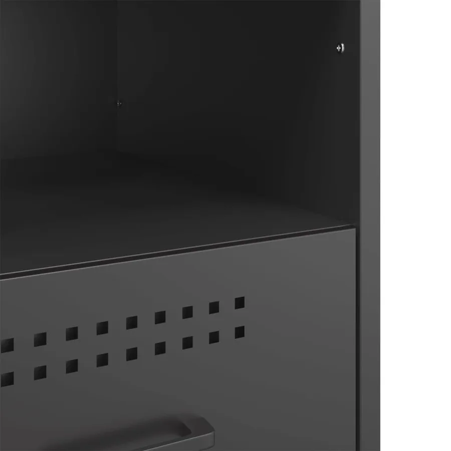 Table de chevet noir 36x39x50,5 cm acier - 11