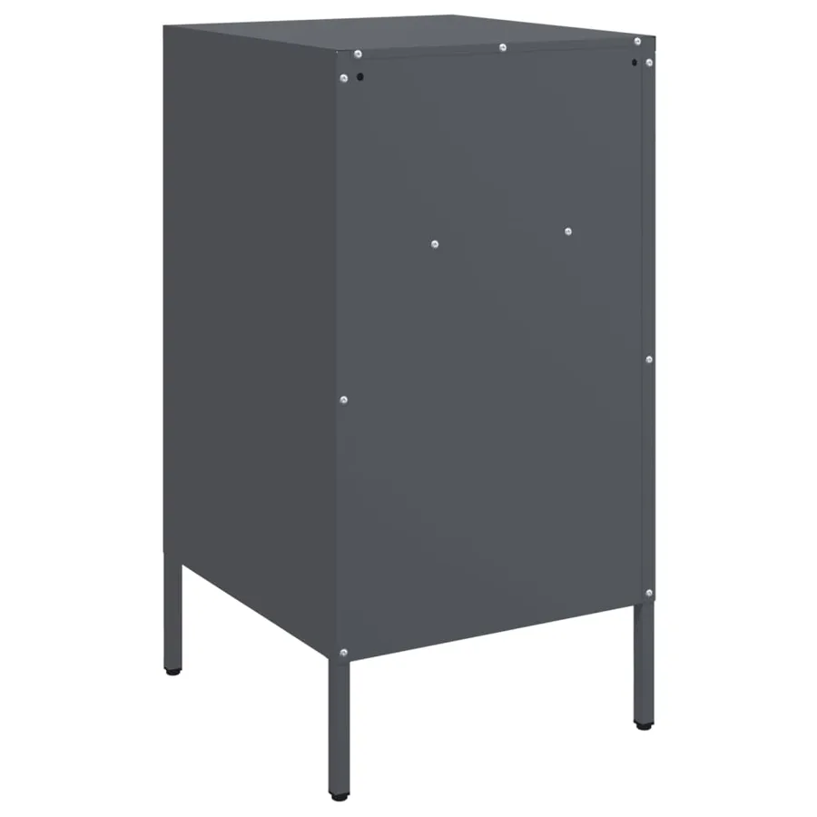 Table de chevet anthracite 36x39x68 cm acier - 8