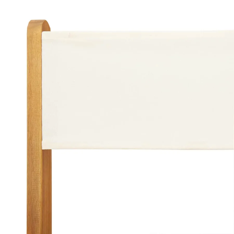 Chaises de jardin pliantes lot de 6 tissu et bois massif - 9