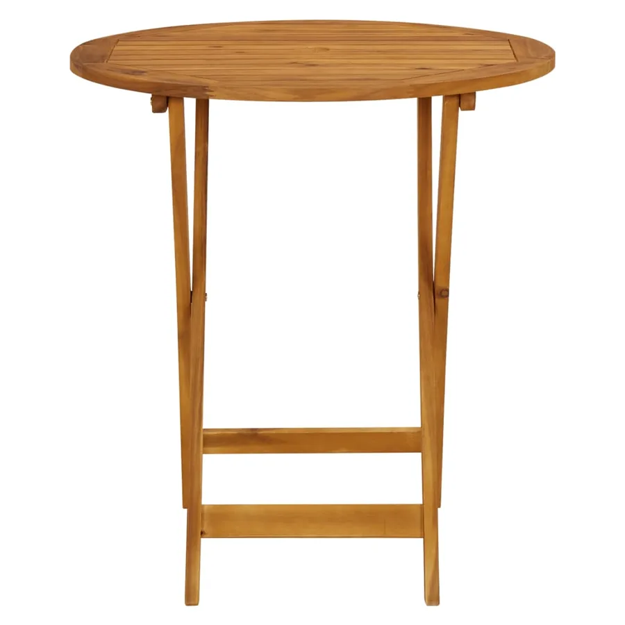 Ensemble de bistro 3 pcs motif de feuilles tissu et bois massif - 4