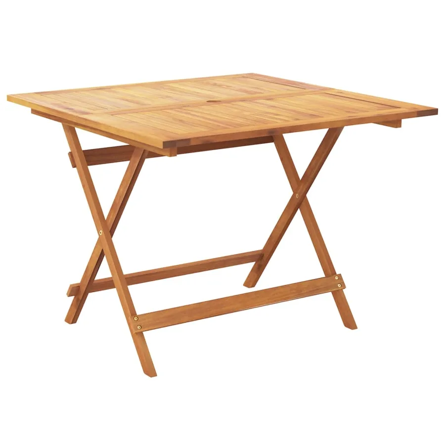 Ensemble à manger de jardin 5 pcs motif de feuilles tissu bois - 5