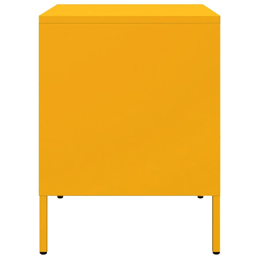 Tables de chevet 2 pcs jaune moutarde 36x39x50,5 cm acier - 7