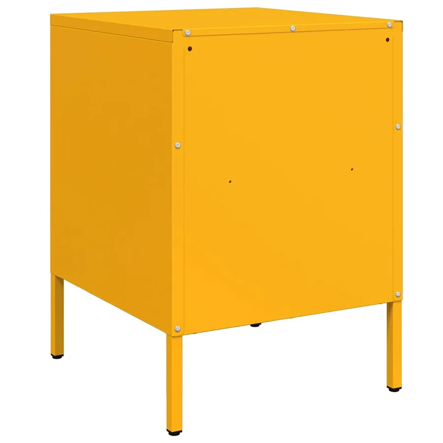 Tables de chevet 2 pcs jaune moutarde 36x39x50,5 cm acier - 8