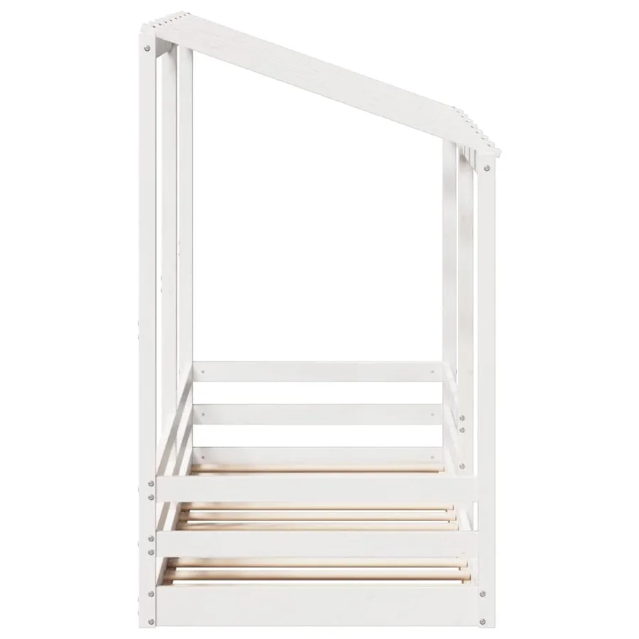 Lit pour enfants sans matelas blanc 90x190 cm bois pin massif - 5