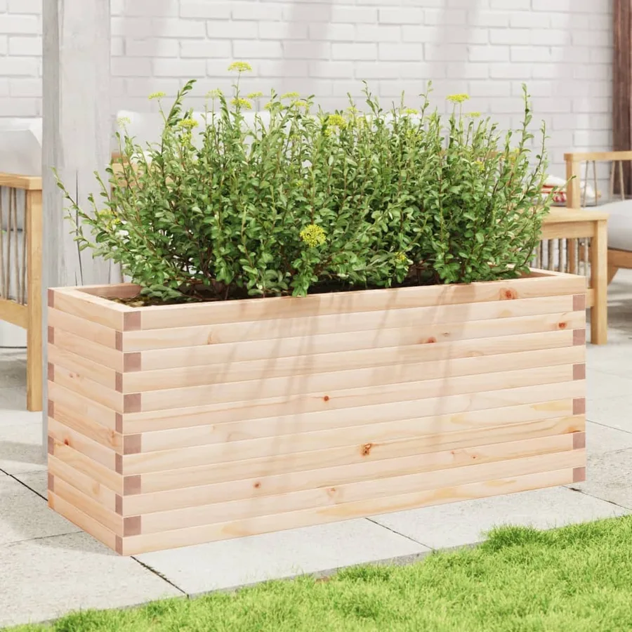 Jardinière 110x40x45,5 cm bois de pin massif - 3