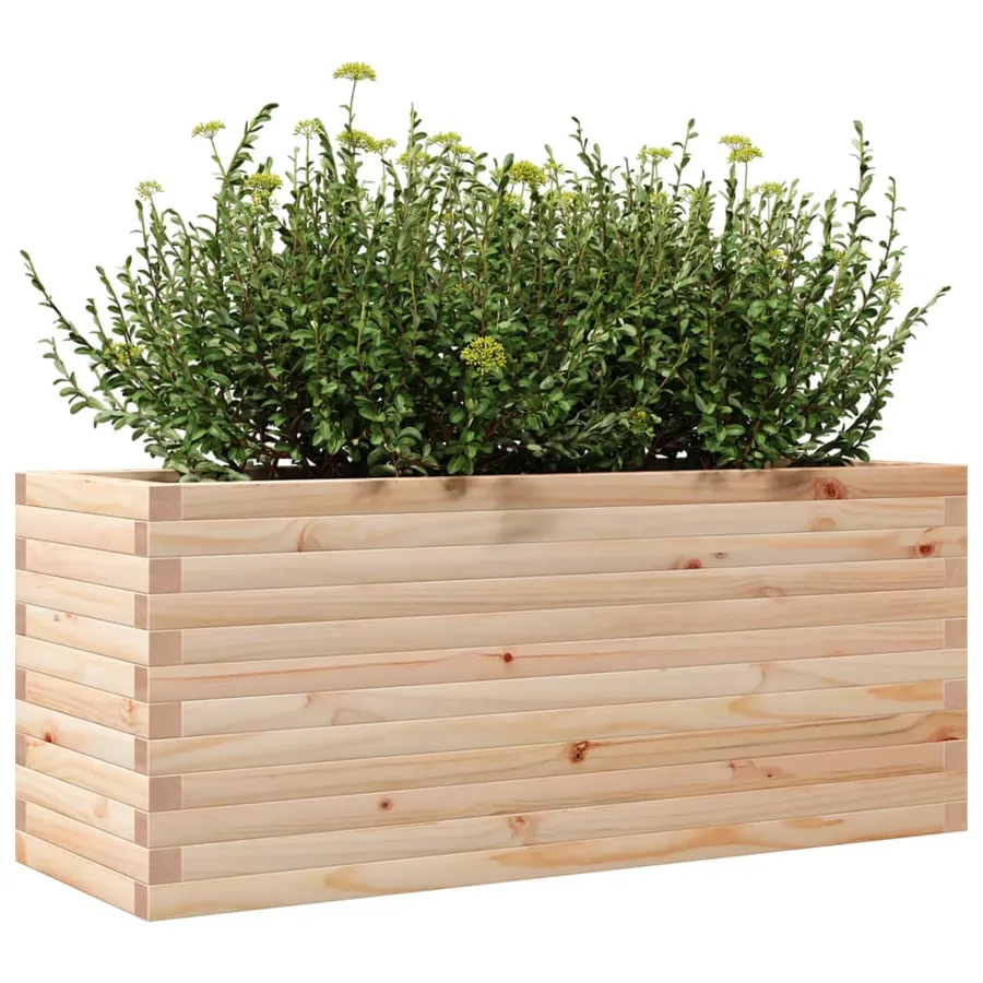 Jardinière 110x40x45,5 cm bois de pin massif - 4